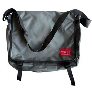 MANHATTAN PORTAGE‎ Cordura Fabric Crossbody Shoulder Laptop Bag Gray Olive